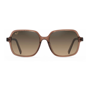 Men's Maui Jim Little Bell Polarized Sunglasses Translucent Light Espresso/HCL Bronze
