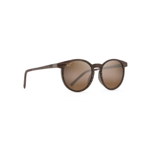 Men's Maui Jim Kiawe Polarized Sunglasses Brown Stripe/HCL Bronze
