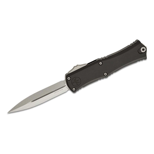 Microtech Hera II Mini 1702M-10 Stonewashed Double Edge Black Automatic Knife