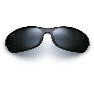 Men's Maui Jim Twin Falls Polarized Sunglasses Gloss Black/Neutral Grey