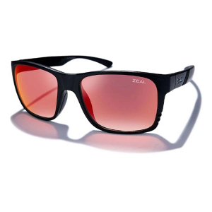 Men's Zeal Optics Brewer Polarized Sunglasses Matte Black/Ellume Phoenix Mirror Polarized