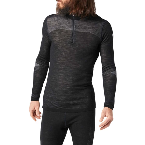 Men's Smartwool Intraknit Thermal Merino Long Sleeve Base Layer XLarge Black/White