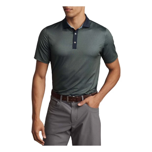 Men's Rhone Sport Spread Polo XLarge Green Olive Circle Geo