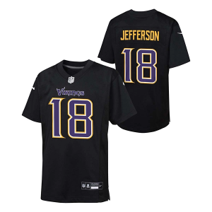 Minnesota Vikings Justin Jefferson #18 Nike Carbon Kids' Jersey XLarge Black