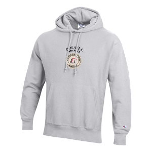 Omaha Mavericks Champion Hoodie XLarge Silver