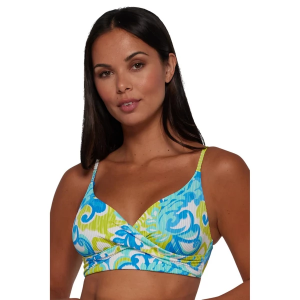 Women's Sunsets Inc Rib Lyla Bralette Swim Bikini Top Contemporary Large Ocean Muse Sandbar