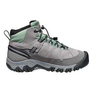 Kids' KEEN Targhee IV Mid Waterproof Hiking Boots Athletic Big 7 Alloy/Granite Green