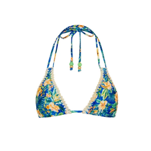 Women's Kulani Kinis Crochet Halter Swim Bikini Top Juniors Small Tropez Tides