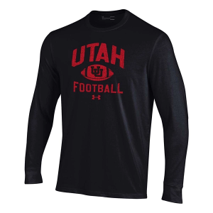 Utah Utes Under Armour Spring Football T-Shirt Medium Black