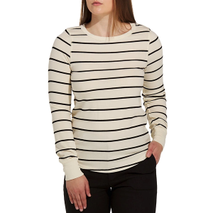 Women's Thread & Supply Stacy Long Sleeve T-Shirt Large Off White Black Stripe