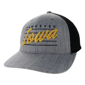 Iowa Hawkeyes Legacy Scripty Adjustable Hat One Size Grey Heather Black