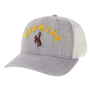 Wyoming Cowboys Legacy Bridge Adjustable Hat One Size Grey Heather/White