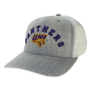 Northern Iowa Panthers Legacy Bridge Adjustable Hat One Size Grey Heather/White