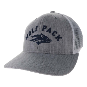 Nevada Wolf Pack Legacy Bridge Adjustable Hat One Size Grey Heather/White