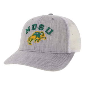 North Dakota State Bison Legacy Bridge Adjustable Hat One Size Grey Heather/White