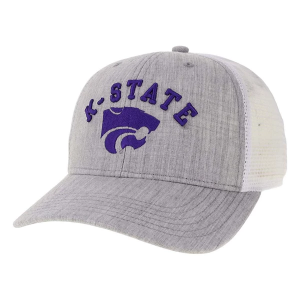 Kansas State Wildcats Legacy Bridge Adjustable Hat One Size Grey Heather/White