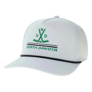North Dakota Fighting Hawks Legacy Cut Above Adjustable Hat One Size White