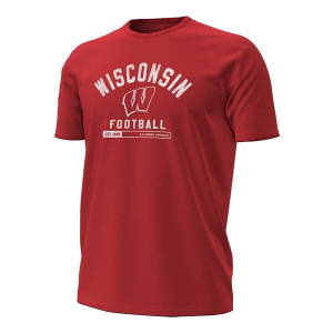 Wisconsin Badgers Under Armour Spring Football T-Shirt Medium Red