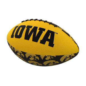 Logo Brands Iowa Hawkeyes Rubber Mini-Size Rubber Football