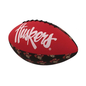 Logo Brands Nebraska Cornhuskers Mini-Size Rubber Football