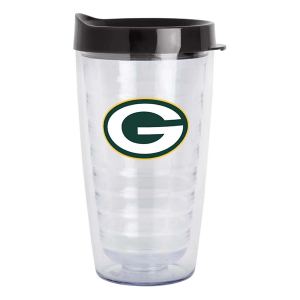 Logo Brands Green Bay Packers 16oz. Flipside Double Wall Clear Tumbler