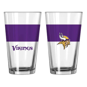 Logo Brands Minnesota Vikings Colorblock Pint Glass