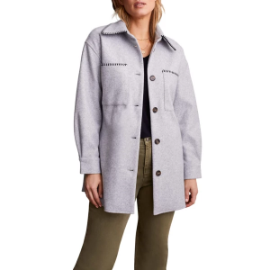 Women's Tribal Blanket Stitching Jacket Large Grey Mix