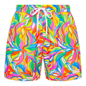Men's Kulani Kinis Swim Trunks Small Tropical Illusion