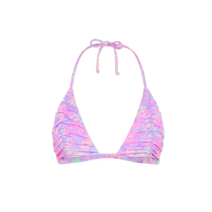 Women's Kulani Kinis Gathered Stitch Bralette Swim Bikini Top Juniors Large Lilac Love