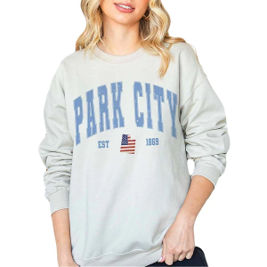 Women's Blume & Co Park City Utah Crewneck Sweatshirt XLarge Sand