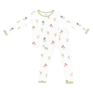 Kyte Baby Long Sleeve Shirt and Pants Pajama Set Toddler 3T Wildflower