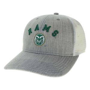 Colorado State Rams Legacy Bridge Adjustable Hat One Size Grey Heather/White