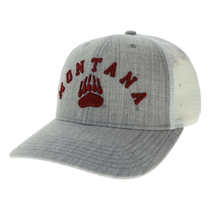 Montana Grizzlies Legacy Bridge Adjustable Hat One Size Grey Heather/White
