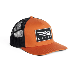 Men's Sitka Icon Patch Hi Pro Trucker Hunting Adjustable Hat One Size Black Orange