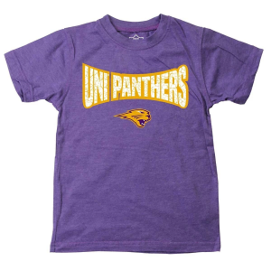 Northern Iowa Panthers Wes and Willy Team Basic Kids' T-Shirt Medium Grape