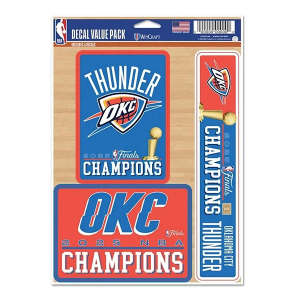 Wincraft Oklahoma City Thunder 2025 NBA Finals Champions Multi Use 3-Pack Decal