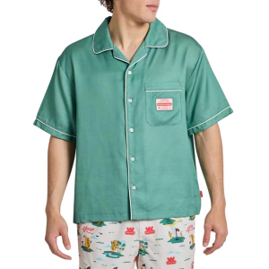 Men's Party Pants Glizzy On The Camp Button Up Shirt XLarge Green