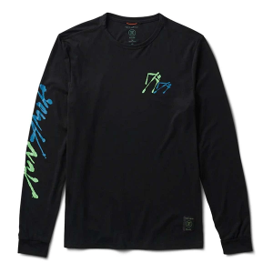 Men's ROARK Mathis Active Long Sleeve T-Shirt Medium Black Fjord