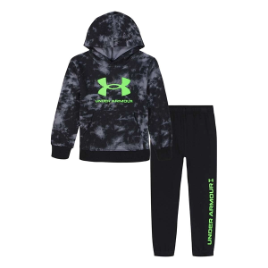 Under Armour Rival AOP Big Logo Set Toddler 2T Black
