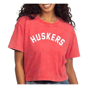 Nebraska Cornhuskers Chicka-D Women's Coed Short and Sweet T-Shirt Large Cardinal