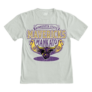Minnesota State Mavericks Blue 84 Clever Way T-Shirt Small Cement