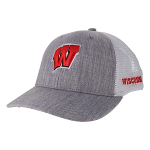 Wisconsin Badgers Legacy Athletic Mid-Pro Kids' Adjustable Hat One Size Grey Heather