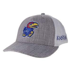 Kansas Jayhawks Legacy Athletic Mid-Pro Kids' Adjustable Hat One Size Grey Heather