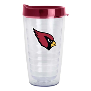 Logo Brands Arizona Cardinals Flipside Double Wall Clear Tumbler