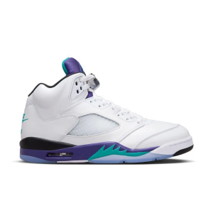 Men's Air Jordan 5 Retro "Grape" Sneakers 11.5 Regular White/New Emerald/Grape Ice/Black