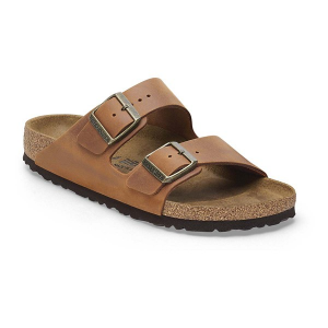 Adult BIRKENSTOCK Arizona Slide Sandals 41 Cognac Leather
