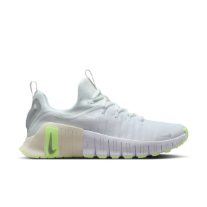 Women's Nike Free Metcon 6 Training Shoes 7.5 Regular White/Metallic Silver-Barely Volt-Sail