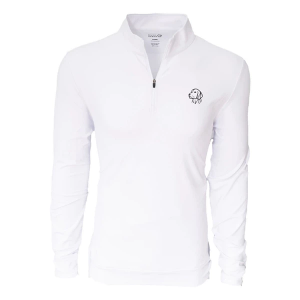 Men's Divot Dawgs Golf Winter Long Sleeve 1/4 Zip Medium White