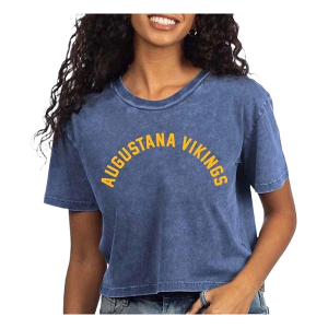 Augustana Vikings Chicka-D Women's Coed Short and Sweet T-Shirt Large Navy