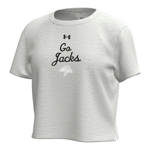 South Dakota State Jackrabbits Under Armour Girls' Breezy Kids' Crop Small Grey Heather